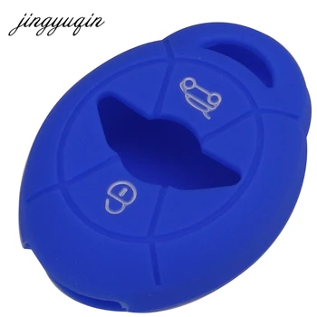 Keyforkess 30 pz/lotto Chiave Del Silicone Della Cassa Della Pelle Della Copertura Fob Set per BMW Mini Cooper S R50 R53 Due 2 Bottoni remote Protect Car styling - Jingyuqin 30 pz lotto Chiave Del Silicone Della Cassa Della Pelle Della Copertura Fob Set