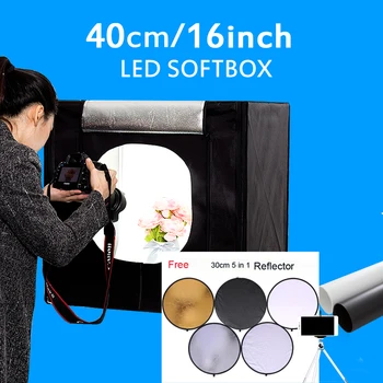 

40*40*40CM 16" Photo Studio Lightbox Photo Light Tent Softbox Photography Mini Light Box Kit For Toys Jewelry With Free Gift