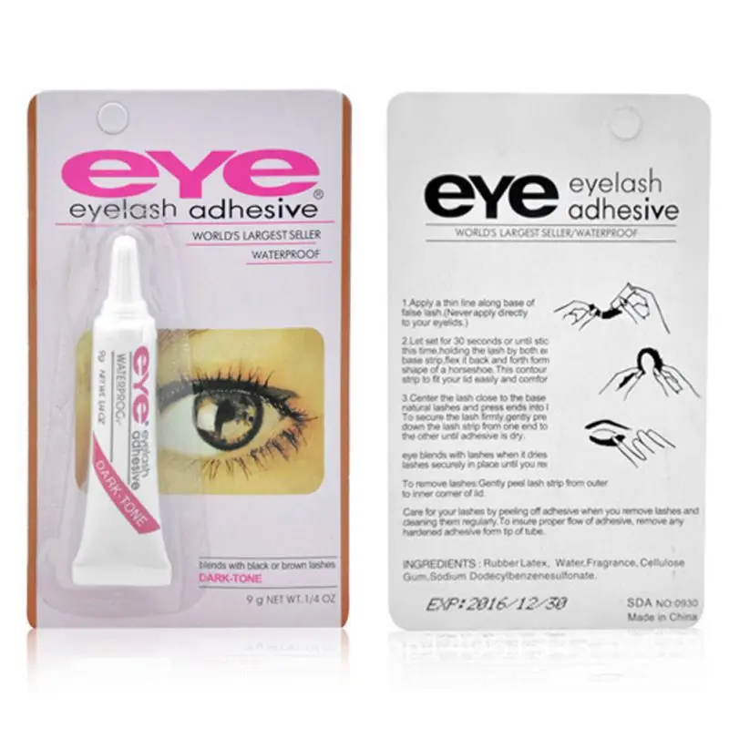 

Nly Arrival Fashion Easy Hypoallergenic Makeup Tools Waterproof Adhesive Eyelash Glue Color Red Blue MU-119 New 2018