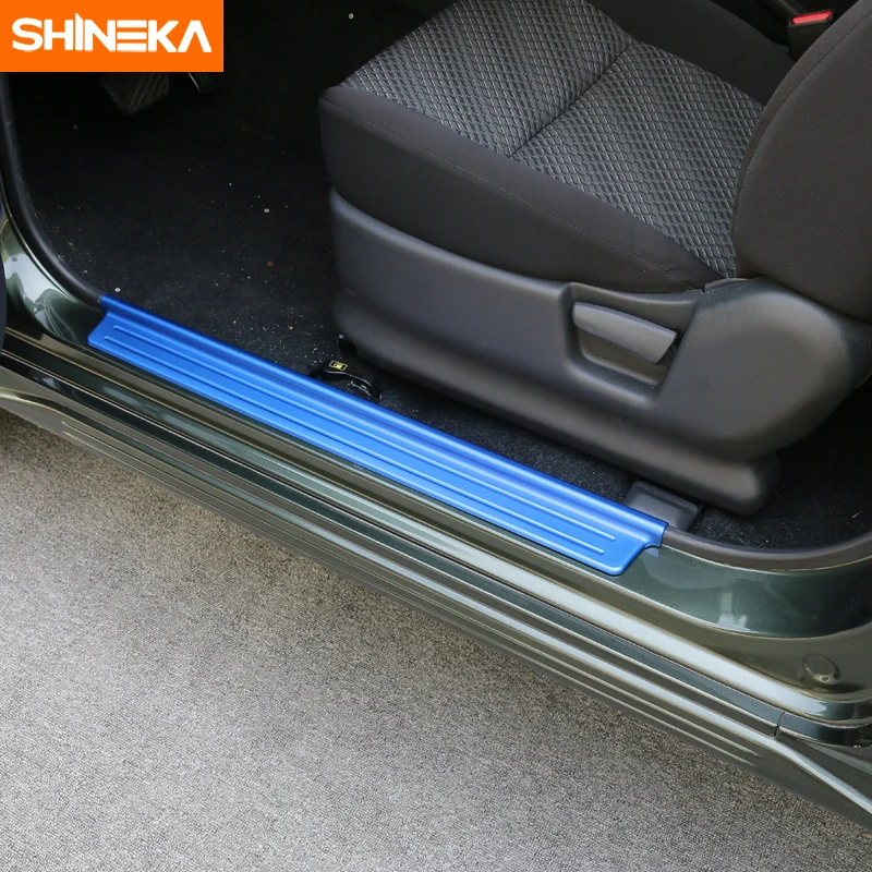SHINEKA пластины из нержавеющей стали для порога Входная Защитная крышка отделочные