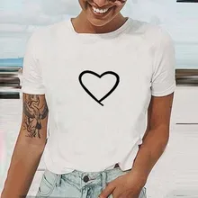 Лето любовь принт футболка для женщин повседневные разноцветные Топы Футболка женская футболка пара принт футболка женская