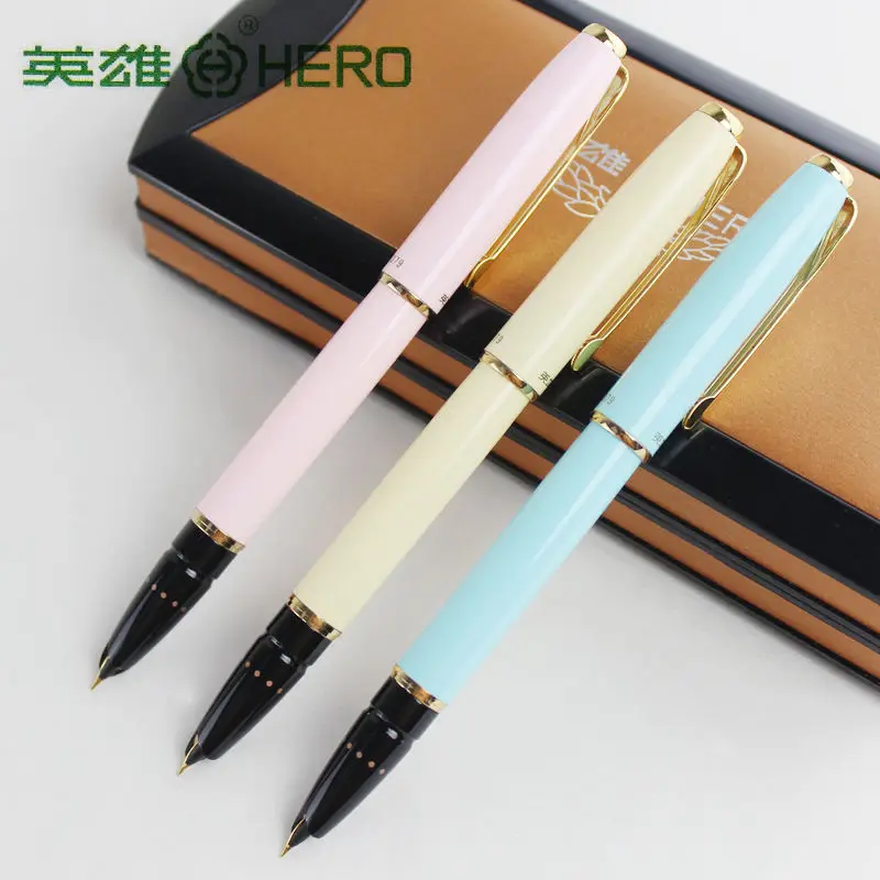 

Hero pens authentic 1079 ultrafine pen 0.38mm students Word Office business gift box black pink blue Elegant ladies FREE shiping