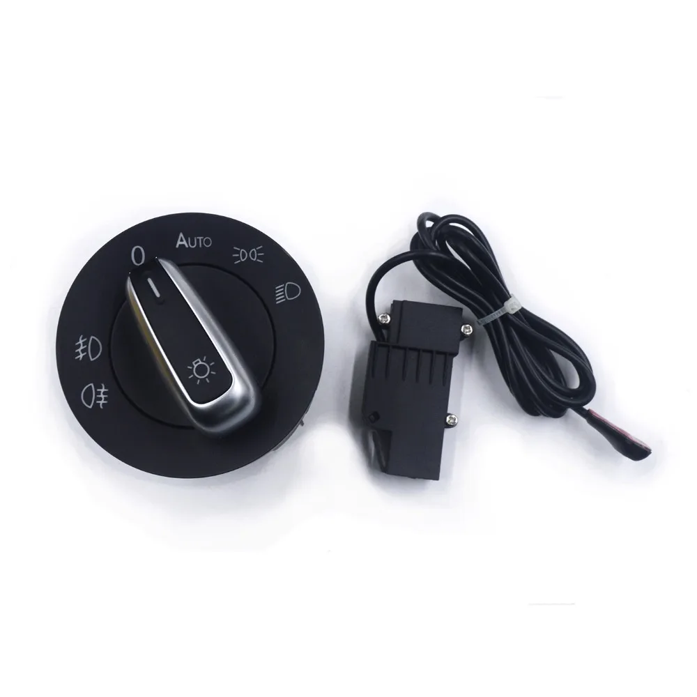

Chrome Auto Headlight Switch Fog Head Light Lamp Knob For VW Beetle Constellation Multivan Transporter T6 Eos Scirocco Sharan