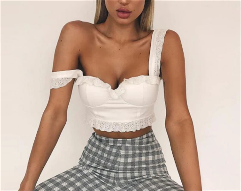 

crop top women clothes 2019 tank top women shirt bralette summer top 2019 debardeur femme sexy white croptop silk shirt cropped
