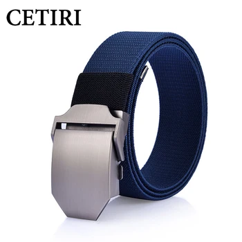 

CETIRI 3.7cm Width Military Tactical Belt Men Nylon Belt Outdoor Metal Automatic Buckle Canvas Belts for Men Length 125cm