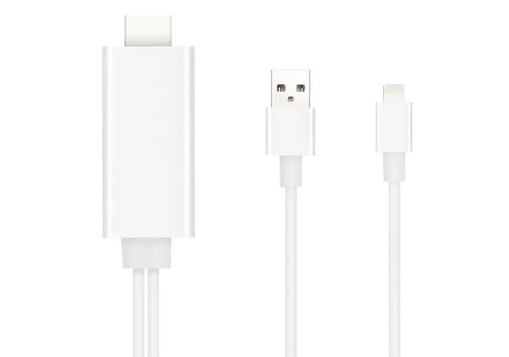 Новинка года 2 м HDMI кабель для iPhone 5 5S 6 6S 7 7 s и Wi-Fi Ipad HDMI конвертер адаптер для iPhone к HDTV, MHL для HDMI кабель