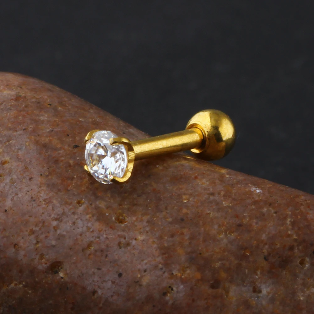 Piercing de oro para hombre