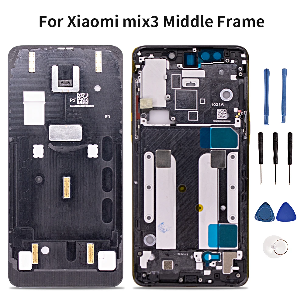 

Middle Frame Housing For Xiaomi Mix 3 Middle Frame Front Bezel Frame With Side Button For Xiaomi Mix 3