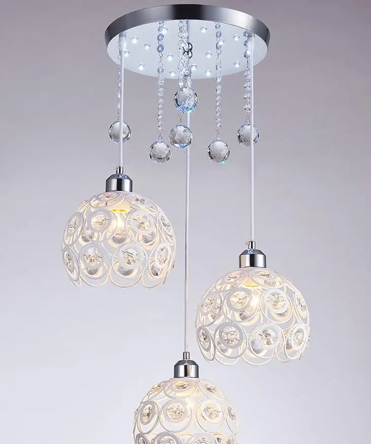 Crystal lamp restaurant Pendant lights creative personality modern simplicity bar dining room dinin lighting Lampshade(Dia:20cm) bathroom ceiling lights