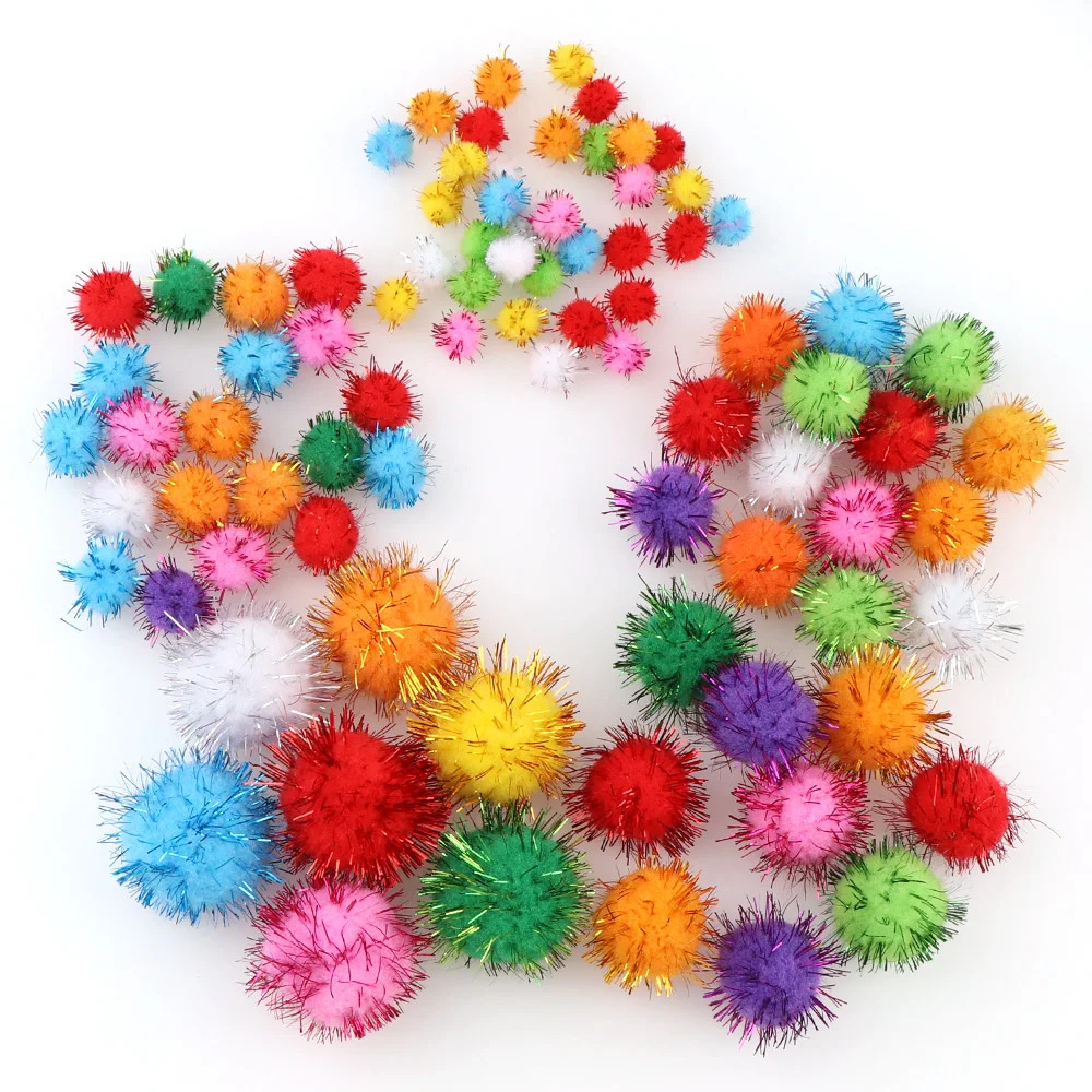 10/15/20/25/30 мм 50 шт. DIY микс Цвет мини вариант из пышного мягкого Pom Poms помпонами мяч набор «сделай сам» для свадебного декора аксессуары