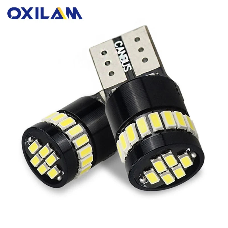 

OXILAM 2Pcs Canbus LED T10 W5W 194 168 2825 Light Bulb for Car Auto Interior Reading Trunk Lamp License Plate Parking Lights 12V
