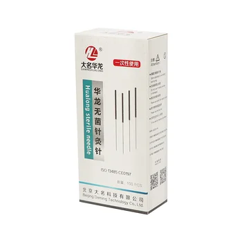 

hualong 100 pcs sterile acupuncture needle single use single pack disposable needles 0.18/0.25/0.30/0.35mm