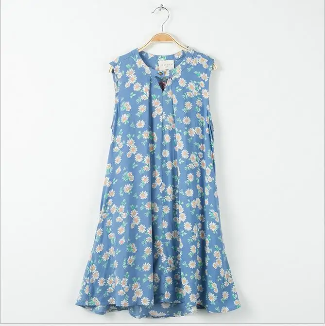 2017 Teenager Print Floral Dresses Junior Cotton Ruffles Dress Big font b Kids b font Girls