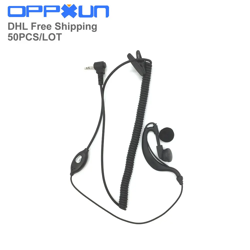 

50PCS 1 pin wellung line Earphones Mic For Motorola 2,5mm Jack For T6200 T6210 T6220 Tlkr T3 T4 T5 T5428 Radios Walkie Talkie