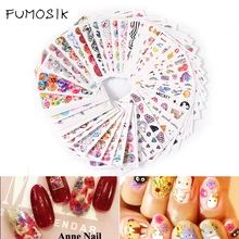 

45 Pcs/Set nail art Cartoon design sticker Nail Art Water Transfer Stickers Mixed Design nails tips Decals Wraps