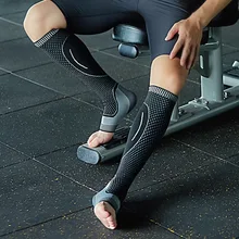 1 пара спортивных компрессионных носков ортопедические поддерживающие гольфы до колена защита голени и лодыжки для бега, футбола, катания на лыжах