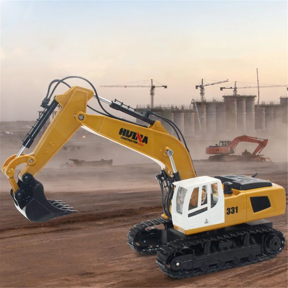 HUINA TOYS 1331 1/16 9CH RC экскаватор инженерный строительный автомобиль с дистанционным