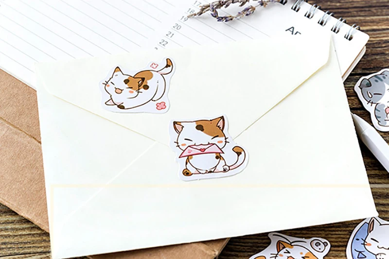 45 простыни/комплект милые животные кошка стикеры DIY Скрапбукинг этикетка школьные канцелярские принадлежности, милый, каваи мультфильм ремесленные украшения s