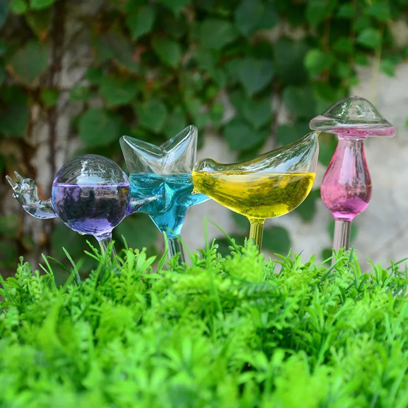 12 форм, стеклянные автоматические самополивающиеся птичьи лейки, цветы, растения, декоративные из прозрачного стекла, устройство для полива, комнатное растение