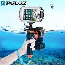 Puluz 3 в 1 пистолет триггерный набор задвижка затвора+ зажим для телефона+ плавающая рукоятка для дайвинга плавучие палочки регулируемая анти-потеря