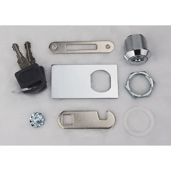 

10PCS/LOT 5-8mm Glass Display Cabinet Showcase Double Glass door lock Latch with 2-Key Wine