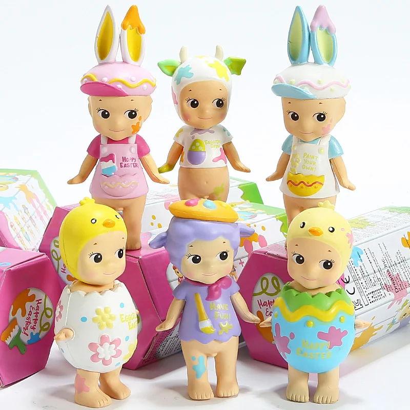 6 шт./компл. Sonny Angel Mini 2018 версия Happy Easter серия фигурки игрушки куклы