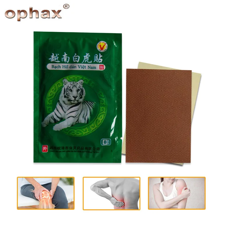 OPHAX 24 sztuk/3 torby biały tygrys balsam chińskie zioła tynki medyczne na ból stawów powrót szyi mięśni leczniczy plaster przeciwbólowy