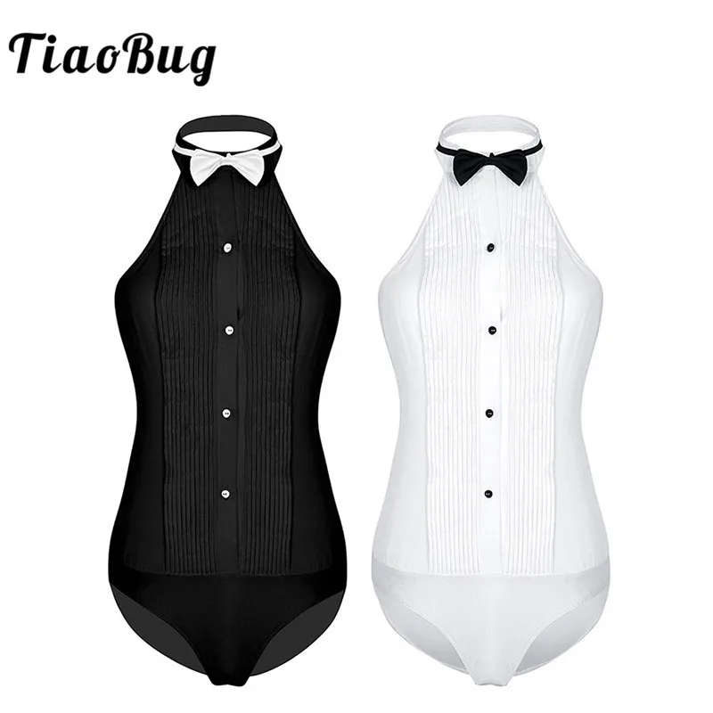 womens tuxedo shirt bodysuit