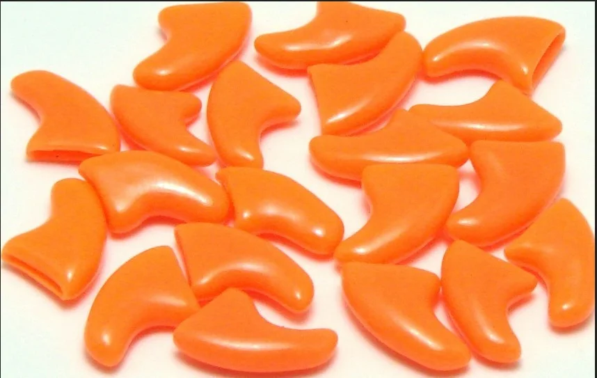 Кошка ногтей Наборы для ухода за кожей мягкие Когти ногтей Кепки Paw Кепки S Pet ногтей крышка 40 шт./лот липкой - Цвет: orange