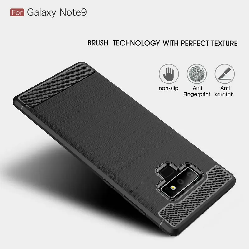 

For Samsung Galaxy Note 9 Case Shockproof Carbon Soft Silicone Case For Samsung Galaxy Note 8 Note8 Protective Case Fundas Capa