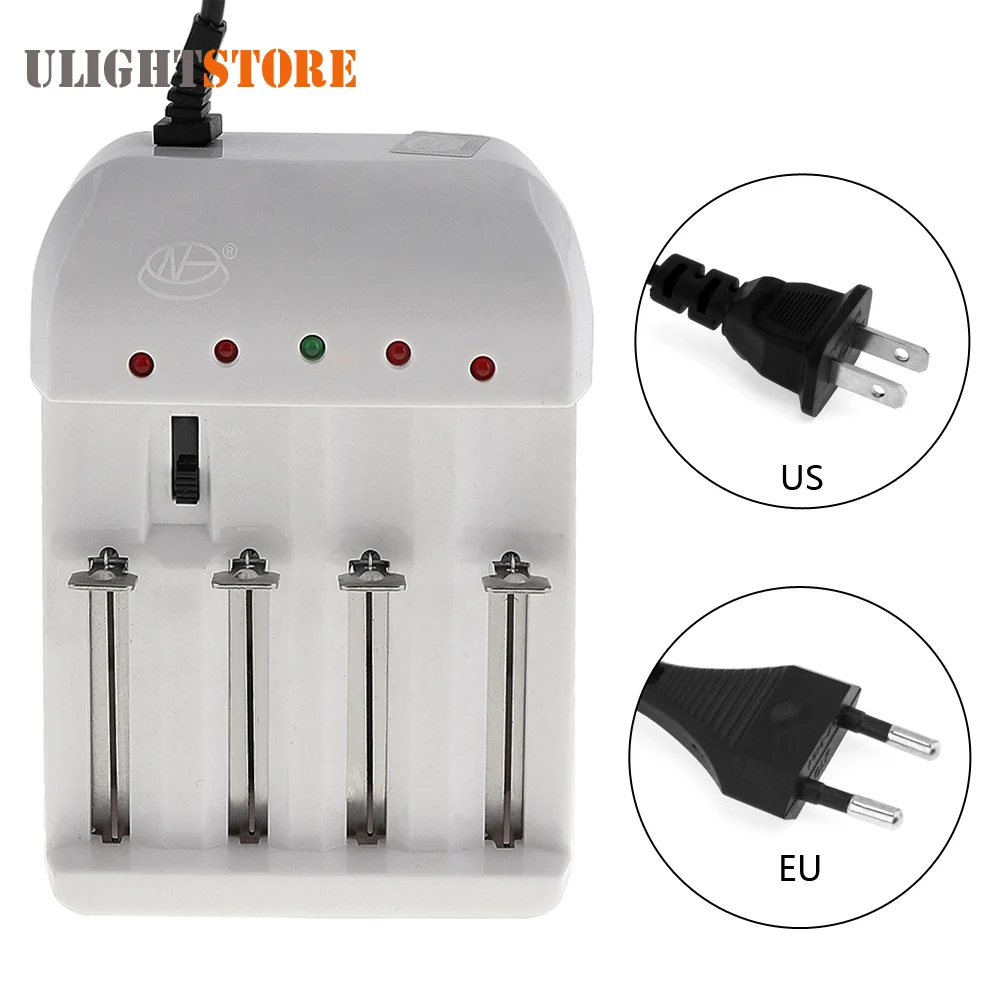 

4 Slots Universal Lithium NiMH Battery Charger Adjustable for 26650 18650 16340 14500 10440 AA AAA Li-ion Ni-MH NiCD Battery