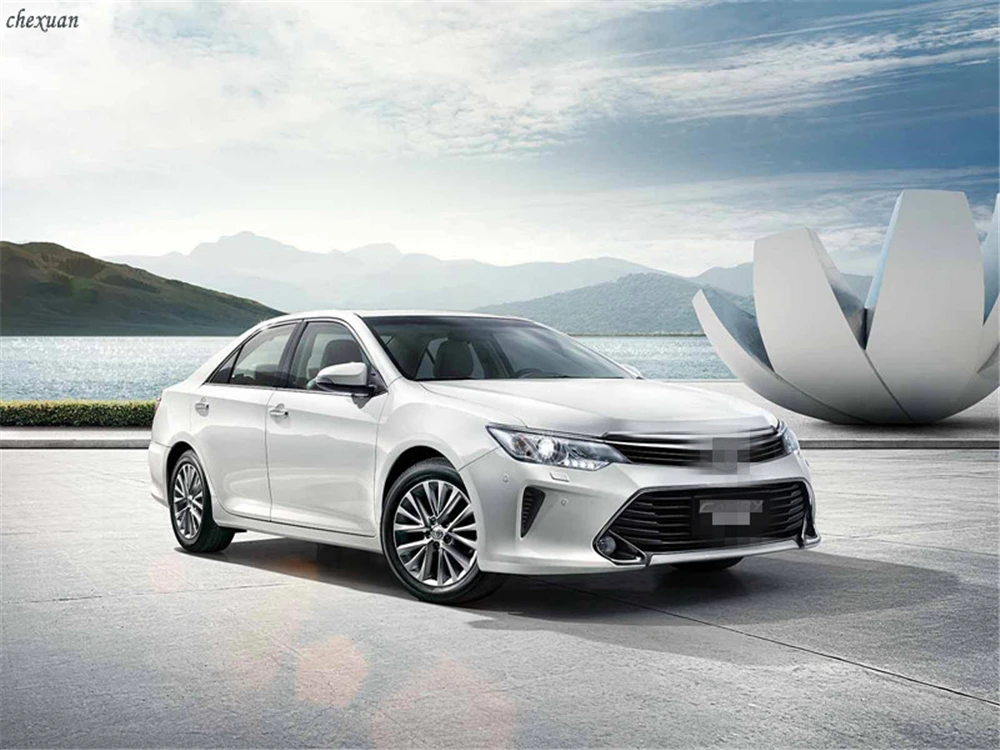 CSCSNL 1 комплект для Toyota Camry светодиодный дневной ходовой светильник ABS противотуманная фара крышка с желтым поворотным сигналом автомобиля-стайлинг