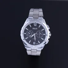 2016 Mens Watches Top Brand Luxury Stainless Steel Mesh Band Silver Watch Man Business Quartz-watch Male Relogio Masculino OP001