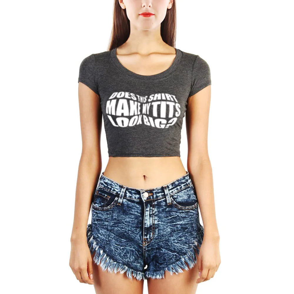 us 15 99 loo show womens does this shirt make my tits look big big tits funny graphic workout crop tops t shirts in t shirts from womens clothing shirts to make