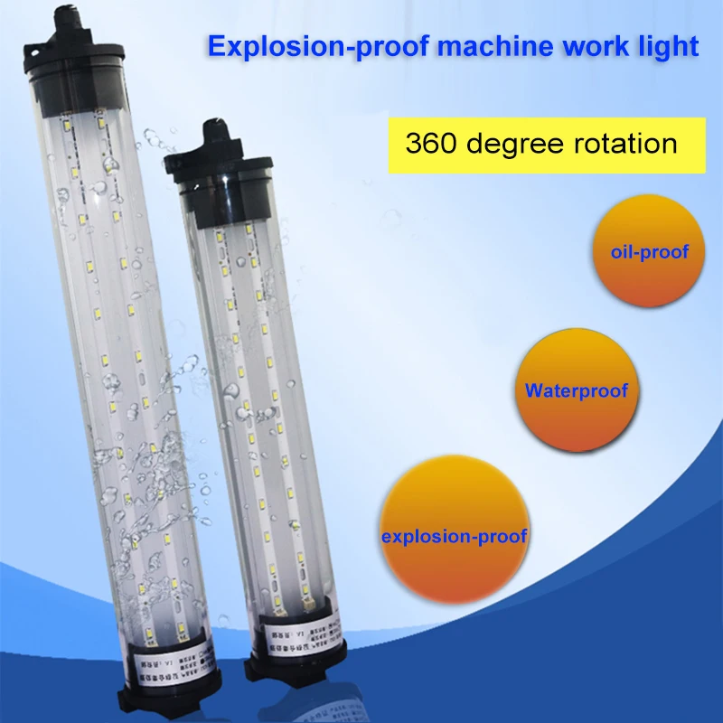 

LED Machine Tool Lighting Explosion-proof Lamp IP67 Waterproof Oil-proof Workshop Lamps CNC Machine Tri-proof Light 24V/220V