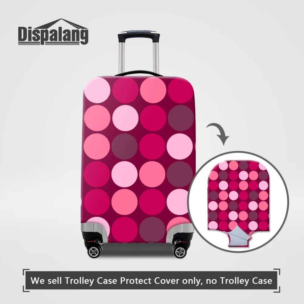 Dispalang Dots Circle Print Elastic Cover 18 30 inch luggage protector Travel Suitcase