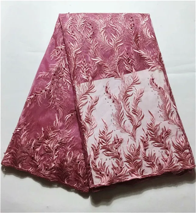 

High Quality Latest African Laces Fabrics Embroidered African Tulle French Lace Fabric With Beaded 2019 African French (JY-1-19