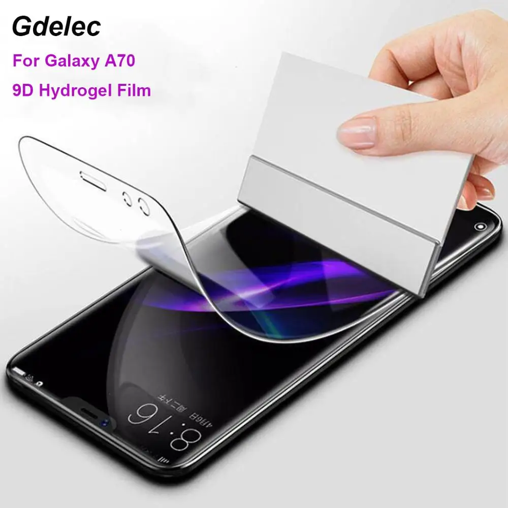 

2PCS 9D Soft TPU Screen protector Film for Samsung Galaxy A70 A 70 Full Coverage Front+Back Hydrogel Film Nano protective film