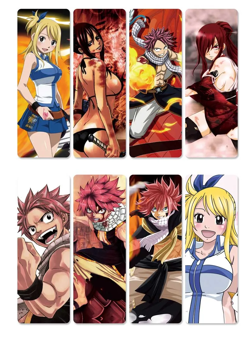 8 шт./компл. аниме ПВХ открытки с хвостом феи Natsu/Lucy аксессуары для косплея