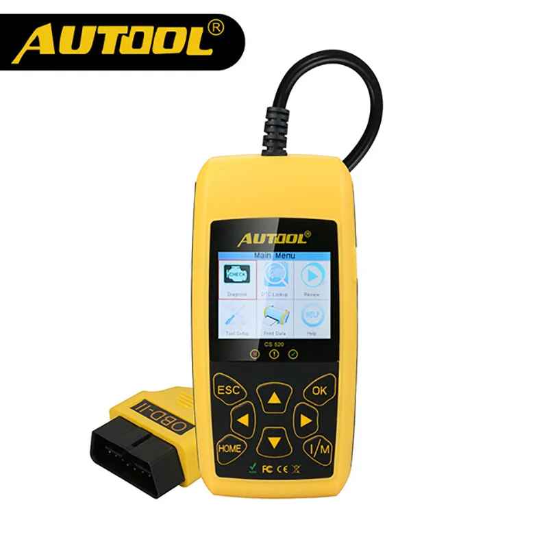AUTOOL Car Scanner OBD 2 Code Reader CAN BUS Real Time Live Data Auto DIY Scanner Car Diagnostic Tool CS520 for Vehicle Repair 2 8 lcd car vehicle diagnostic tool scanner red