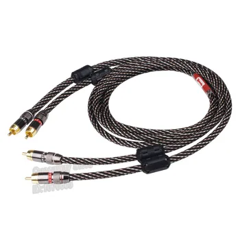 

HiFi hi-end hiend High Purity Copper RCA Double Lotus Signal Audio Cable Red and White Amplifier Audio Cable