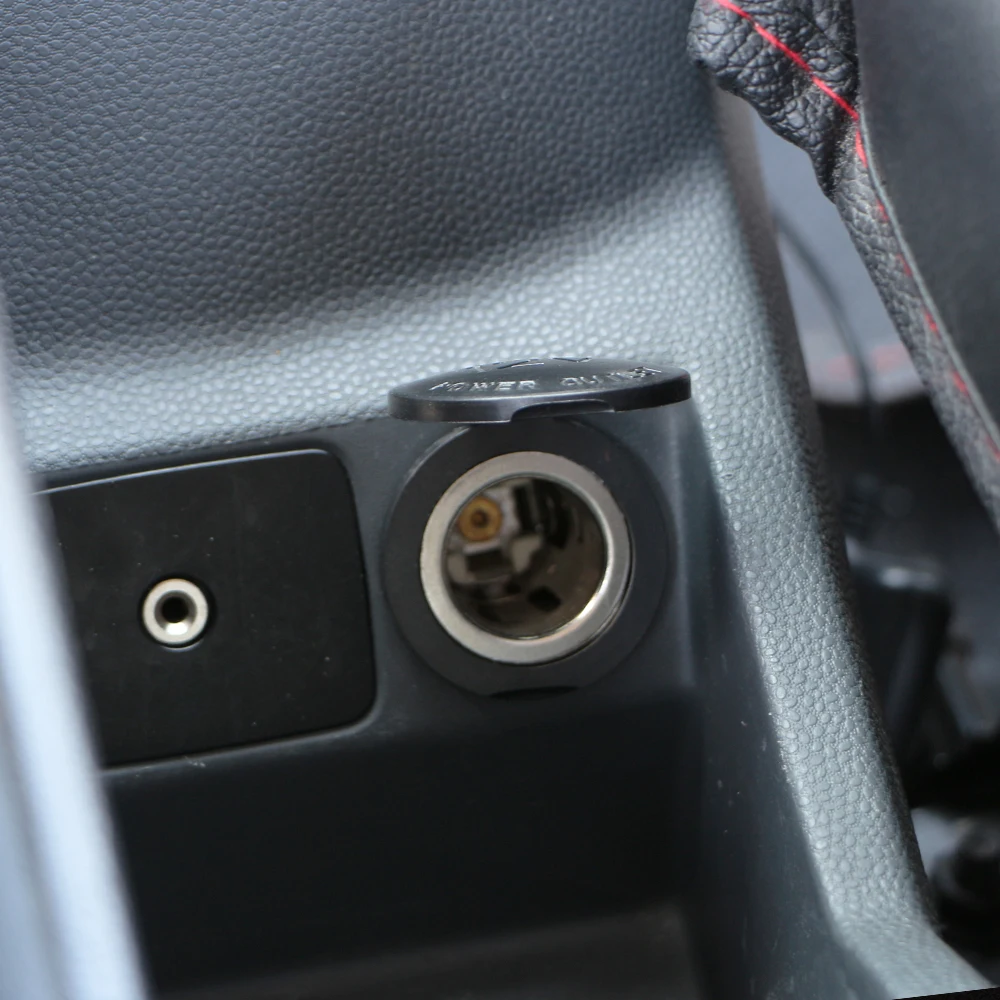 

ABS Car Cigarette Lighter Hole Protection Cover Fit for Ford Fiesta Ecosport Kuga Escape Focus 2 3 2009 - 2017 Accessories