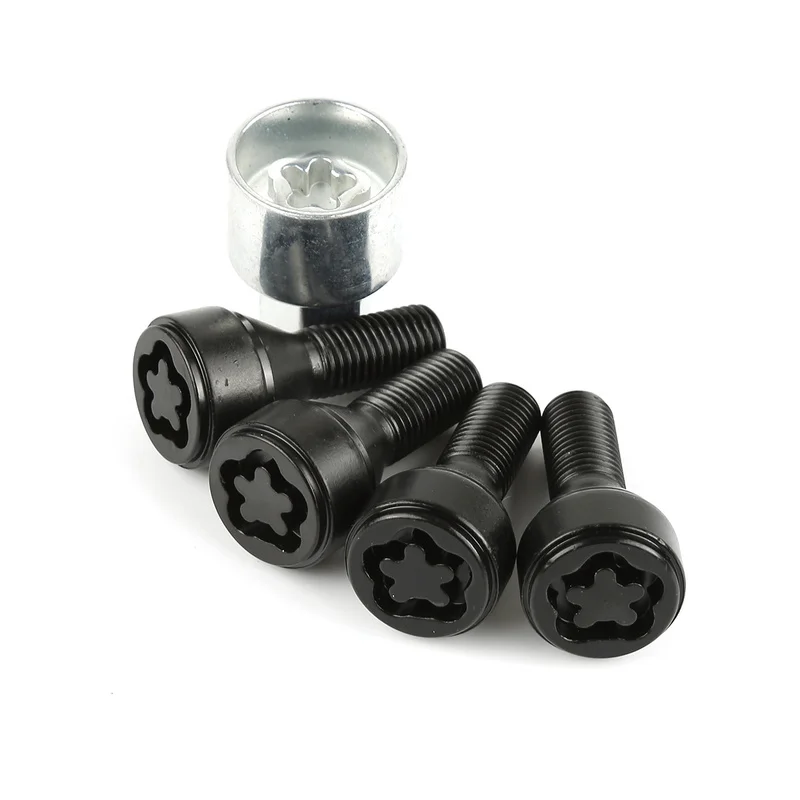 

1 Set M12 X 1.5 Anti-theft Wheel Screw Bolt and Lock Lug Nut Fit for BMW Mini Cooper 4 Locking Bolts + 1 Key