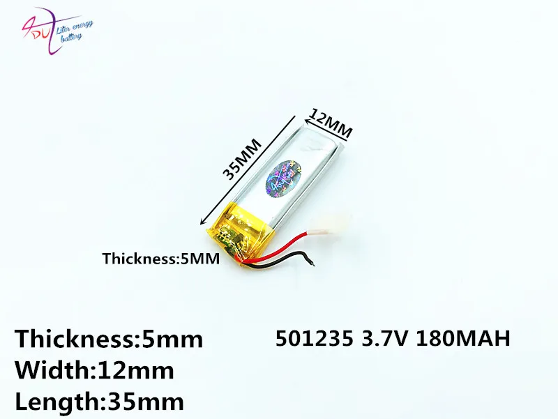 5psc Размер 501235 501035 3,7 в 180 мАч литий-полимерная батарея с доской для Mp3 Mp4 Mp5 Gps Цифровые продукты