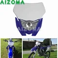 12V 35W Supermoto Enduro Scheinwerfer Für Yamaha Scheinwerfer Maske WR YZ TTR 110/125/250/ 250F/250R/250X/450F/426F Motocross Kopf Licht auf