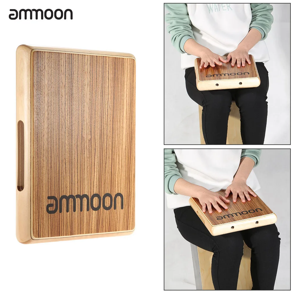 Ammoon Compact Travel Cajon плоский ручной барабан инструмент для уговора подходит для ритм чувство практики