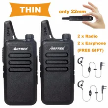2PCs AP-100 Slim size Two Way Radio long range UHF 400-470MHz professional handheld FM transceiver WLN KD-C1 Walkie Talkie Radio