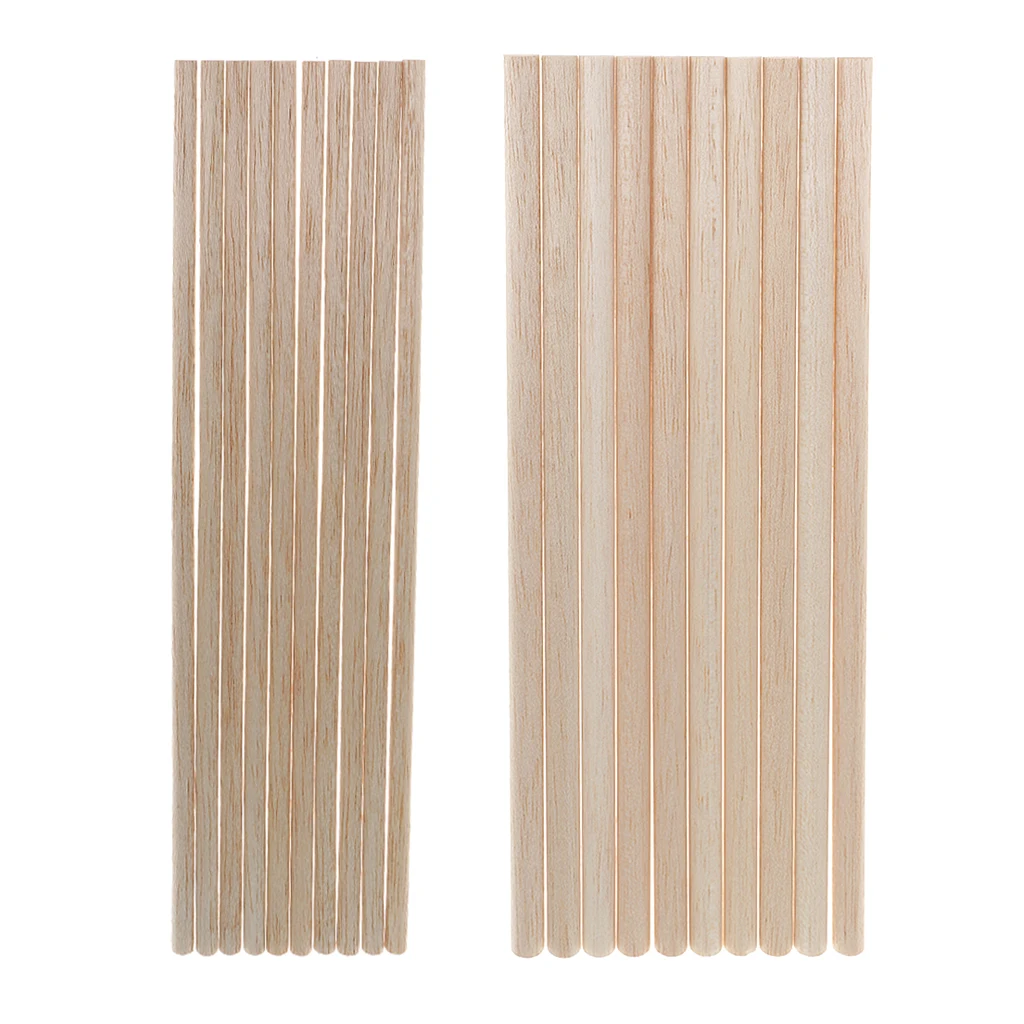 10 штук пробкового дерева необработанные деревянные ремесла полукруглый стержень дюбеля-11 мм