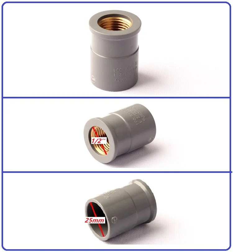 G 1/2 ''и G 3/4'' медная резьба X 25 мм прямой/локоть/тройник ПВХ трубы разъемы садовое орошение водопроводные трубы