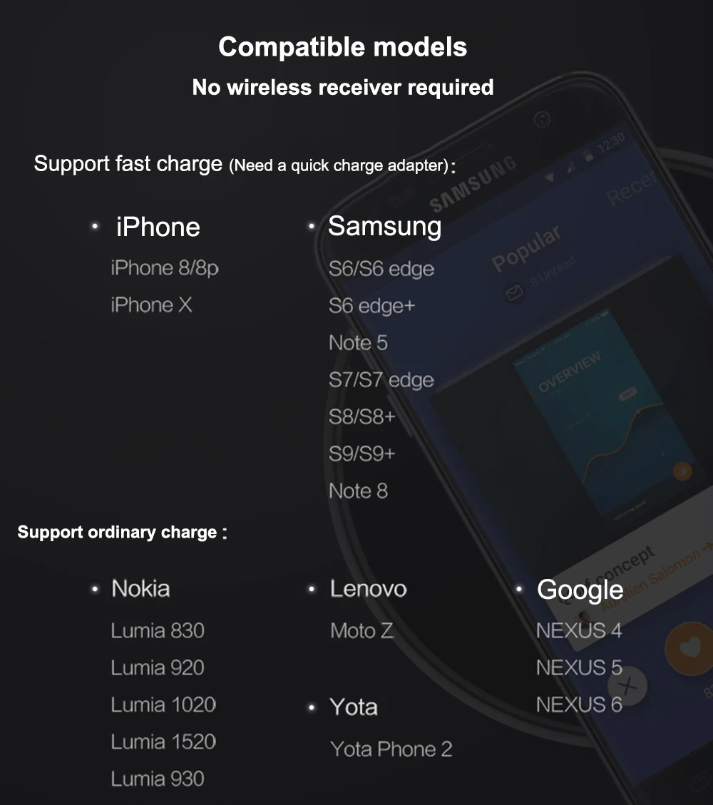 2018-NEW-Original-Xiaomi-ZMI-Wireless-Charger-Compatible-Multi-Device-10W-Quick-Charge-for-Mi-Mix-2S-iphone8plus-Samsung-S9-S8-12